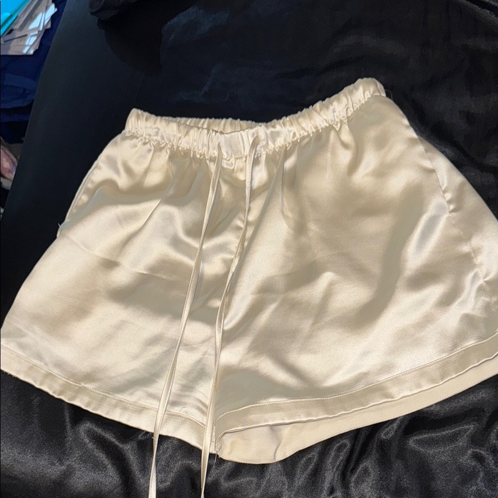 Elegant Cream Women's Shorts